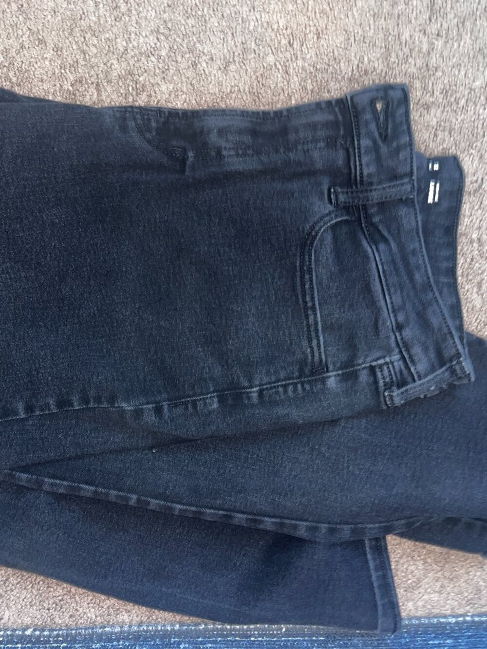 Women's 12 tall black denim high rise straight leg jeans